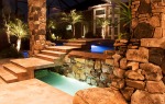 Top 10 Outdoor Lighting and Swimming Pool Lights with Natural Stone Waterfalls in Sarasota, Florida